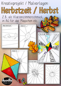 Kreativprojekt Herbst – Malvorlagen Kürbis, Drachen & Blatt von Doodleteacher
