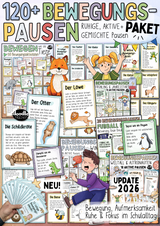120+ Bewegungspausen 🏃🏼♀️ – Ruhe, Energie & Fokus im Schulalltag / Stress / Brain Breaks