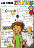 Das wahre Zeugnis – wertschätzende Urkunde & Zeugniszusatz zum Schuljahres- oder Halbjahreszeugnis von Doodleteacher