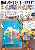 Baumhaus basteln für Halloween & Herbst – Vorlage von Doodleteacher