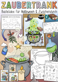 Zaubertrank basteln zu Halloween – Bastelvorlage von Doodleteacher