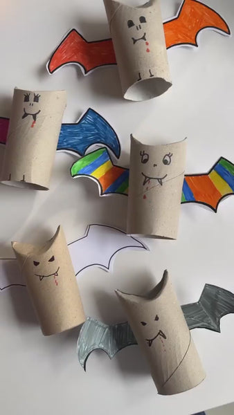 Video: Fledermaus aus Klorolle basteln – Halloween Vorlage – Doodleteacher