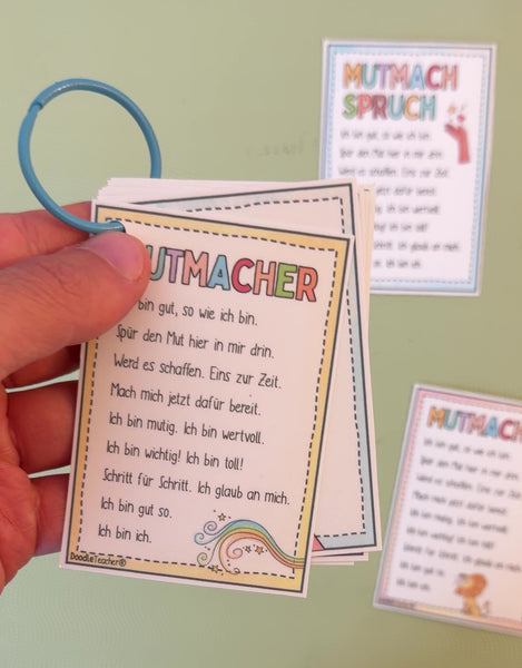 Video: Mutmachspruch als Klopf-Affirmation – Tapping-Mutmacher Freebie – Doodleteacher