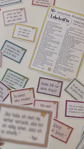 Video: GRATIS: 50+ mutmachende Affirmationen für Lehrkräfte / Lehrer*innen Mutmacher – Doodleteacher