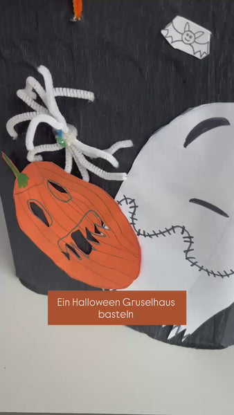 Video: Gruselhaus basteln zu Halloween – Bastelvorlage – Doodleteacher